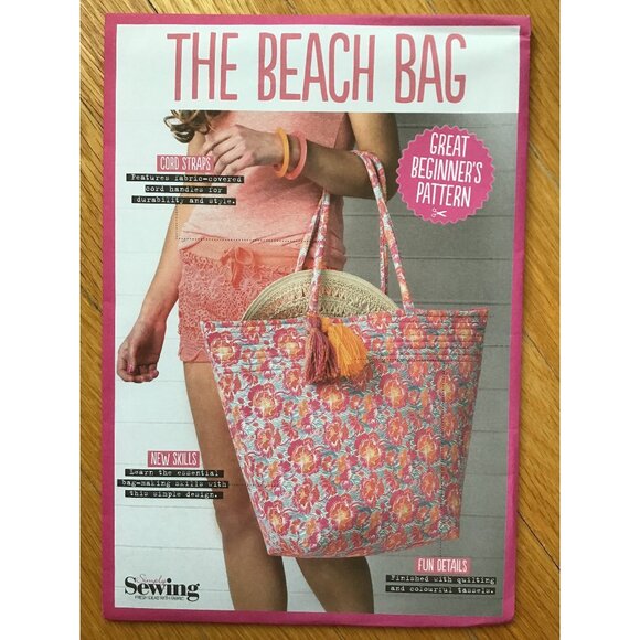Easy Beach Bag Tote Bag Pattern UNCUT Factory Sealed Coconut Girl - Picture 1 of 3